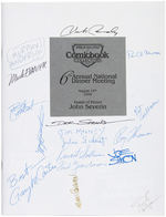 “A.A.C.C. 6th ANNUAL DINNER MEETING” 1998 PROGRAM WITH 16 ARTISTS, EDITORS, & WRITERS SIGNATURES.