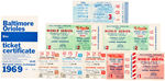 1960s BALTIMORE ORIOLES WORLD SERIES AND ALCS TICKETS.