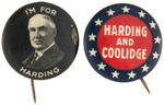 HARDING FOUR UNCOMMON BUTTONS.