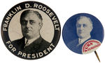 ROOSEVELT PAIR OF MATCHING PORTRAIT 1932 LITHO BUTTONS.