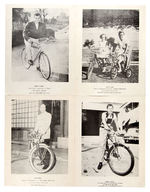 “HOPALONG CASSIDY BICYCLES” PROMO SHEET AND “ROLLFAST” CELEBRITY PROMO PHOTOS.