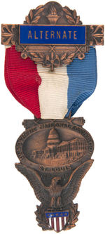 "ALTERNATE" BADGE TO THE "DEMOCRATIC NATIONAL CONVENTION ST. LOUIS 1916."