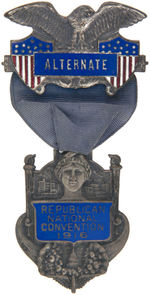 "ALTERNATE" BADGE FOR THE "REPUBLICAN NATIONAL CONVENTION 1916."