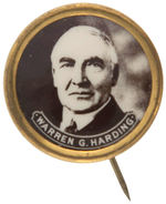 OUTSTANDING MINT REAL PHOTO SEPIA BUTTON OF "WARREN G. HARDING."