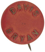 "DAVIS/BRYAN" BRASS BUTTON WITH HIGHLY EMBOSSED NAMES.