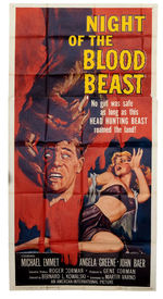 "NIGHT OF THE BLOOD BEAST" 3-SHEET MOVIE POSTER.