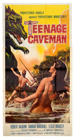 "TEENAGE CAVEMAN" 3-SHEET MOVIE POSTER.