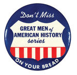 RARE BREAD LABEL PROMOTIONAL BUTTON.