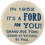 FORD CAR PAIR OF EARLY 1950s RARE BUTTONS.