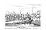 GEORGE CRUIKSHANK KING FALSTAFF ON BATTLEFIELD ORIGINAL WATERCOLOR PAINTING.