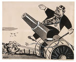 WILLIAM GROPPER WORKER SLAVES PULLING DICTATOR’S CANNON ORIGINAL ART.