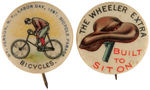 TWO EARLY AND SCARCE BICYCLE BUTTONS.