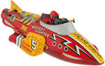 "FLASH GORDON ROCKET FIGHTER SHIP 5" VARIETY SPARKLING MARX WIND-UP.