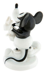 MICKEY MOUSE PLAYING BANJO PORCELAIN ROSENTHAL FIGURINE.