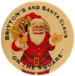 EARLY SANTA BUTTON WITH PENCIL DATE OF 1913.