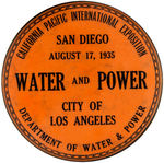 RARE SAN DIEGO 1935 BUTTON FOR THEIR EXPOSITION.