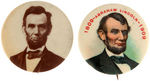 ABRAHAM LINCOLN SCARCE PAIR OF BUTTONS CIRCA 1909.