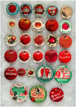 OUTSTANDING 28 PIECE BUTTON COLLECTION FEATURING APPLES.