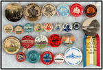 SHIP RELATED GROUP OF 24 BUTTONS AND ONE TAB.