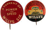 WILLYS PAIR OF CAR BUTTONS.