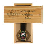 "PIRATES OF THE CARIBBEAN" VERY LIMITED ANNIVERSARY WATCH/PIN PLUS KEYCHAIN.