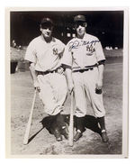 JOE DI MAGGIO AUTOGRAPHED PHOTO WITH LOU GEHRIG.