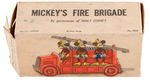 "MICKEY'S FIRE BRIGADE" BOXED ENGLISH FIRETRUCK TOY.