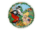 THREE LITTLE PIGS & BIG BAD WOLF LARGE FRENCH SERVING PLATE.