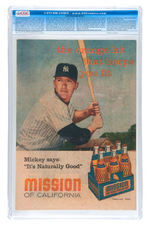 “MY GREATEST THRILLS IN BASEBALL BY MICKEY MANTLE” MISSION ORANGE 1957 CGC 7.5 PREMIUM COMIC.