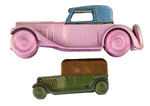 FIGURAL PENCIL SHARPENERS DESIGNED AS 1930's VEHICLES.