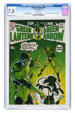 "GREEN LANTERN" #76 APRIL 1970 CGC 7.0 FINE/VF - BEGINNING OF GREEN LANTERN & GREEN ARROW STORIES.