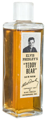 “ELVIS PRESLEY’S TEDDY BEAR” FULL BOTTLE OF PERFUME.