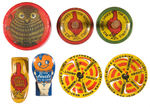 DEXTERITY PUZZLE, ADVERTISING TOPS, CLICKERS AND SPINNERS.