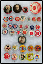 ADVANCED COLLECTION OF SALVATION ARMY BUTTONS.