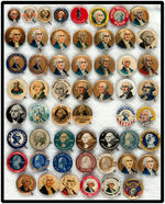 GEORGE WASHINGTON EXTENSIVE COLLECTION OF PORTRAIT BUTTONS 1932 AND EARLIER.