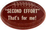 VINCE LOMBARDI SALES TRAINING FILM "SECOND EFFORT" BUTTON.