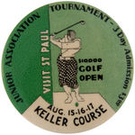 BEAUTIFULLY DESIGNED 1930s GOLF TOURNAMENT BUTTON.