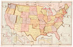 McLAUGHLIN BROS. BOXED “MAP OF THE UNITED STATES PUZZLE”.