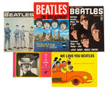 “THE BEATLES” PAPER EPHEMERA LOT OF NINE ITEMS.