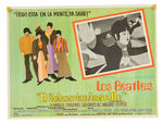 “THE BEATLES YELLOW SUBMARINE” SPANISH OVERSIZED LOT OF SEVEN LOBBY CARDS FOR ORIGINAL 1968 RELEASE.