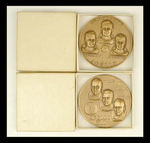 "APOLLO 11/APOLLO XII" COMMEMORATIVE BRONZE MEDALS.