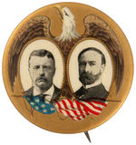 ROOSEVELT 1904 JUGATE WITH GREAT COLOR AND GRAPHIC EAGLE AND FLAG DESIGN.