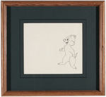 CHIP ANIMATION CEL AND DALE ORIGINAL ART PRODUCTION DRAWING FRAMED PAIR.