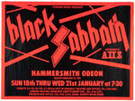 BLACK SABBATH HAMMERSMITH ODEON CONCERT POSTER.