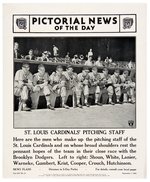 “ST. LOUIS CARDINALS  PITCHING STAFF” NEWS SERVICE POSTER.