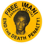 "FREE IMANI" ALABAMA DEATH SENTENCE CIVIL RIGHTS BUTTON.