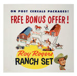 "ROY ROGERS RANCH SET"/POST CEREALS STORE SIGN.