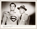 "ADVENTURES OF SUPERMAN" EIGHT TV STUDIO ISSUED VINTAGE PUBLICITY STILLS.