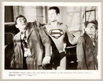 "ADVENTURES OF SUPERMAN" EIGHT TV STUDIO ISSUED VINTAGE PUBLICITY STILLS.