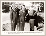 "ADVENTURES OF SUPERMAN" EIGHT TV STUDIO ISSUED VINTAGE PUBLICITY STILLS.